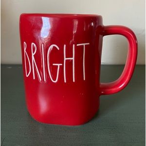 Rae Dunn Bright. Red ceramic coffee mug.